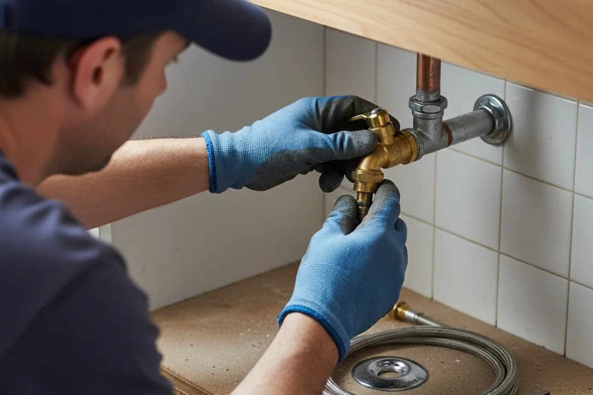 Shutoff valve and fitting work during Faucet and Fixture Repair in Kresgeville